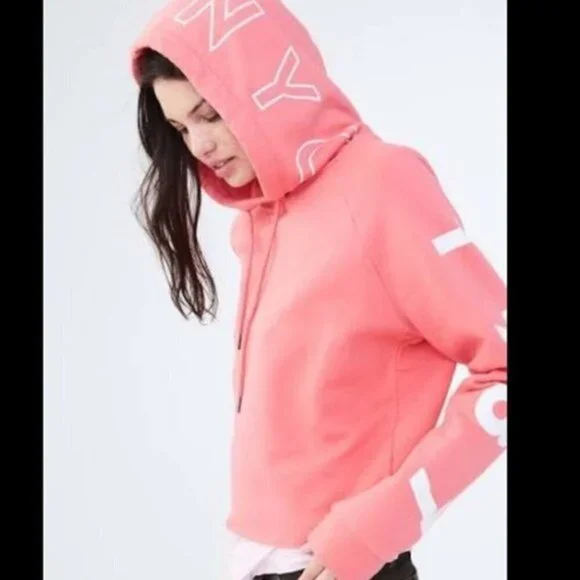 aeropostale Cropped Pink Hoodie Sweatshirt. M - Picture 1 of 6